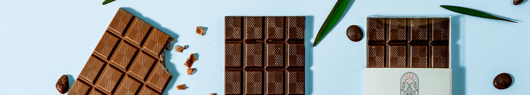 Tablettes de chocolat Duplessis noir et lait